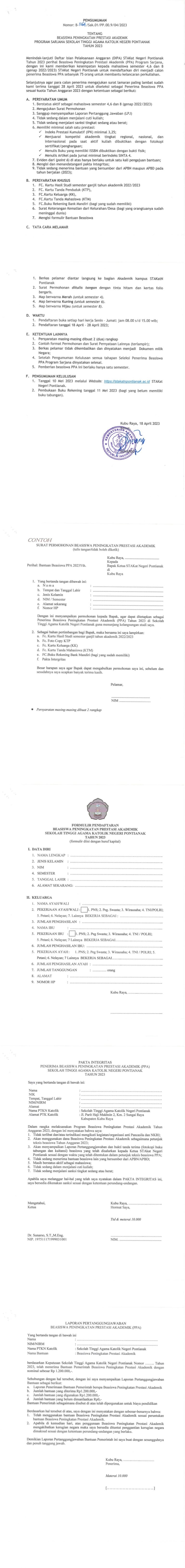 Pengumuman Beasiswa PPA